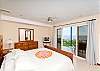Beautiful spacious master bedroom with king size bed and great ocean view