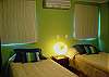 Comfortable twin size beds in bedroom
