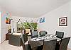 Dining are for 6 guests along side with cozy sofas