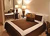 Beautiful bedroom with cozy queen size bed