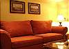 Nice comfortable sofa in living room