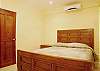 King size bed in master bedroom