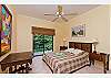 A nice bedroom with comfortable full size bed