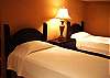A nice bedroom with 2 twin size beds