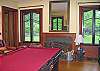 Billiards Room with Fireplace