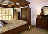 The master bedroom has a king size bed, 27" cable tv and sliding doors to the Gulf front balcony.