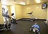 Available 8 AM to 8 PM, the 7th floor fitness room is equipped with a SportsArt treadmill, exercycle, elliptical trainer, rowing machine &amp; large flatscreen TV