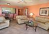 Beautiful decor & leather furniture.