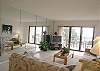 Living room with Gulf view balcony.