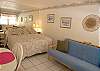 Queen size bed and double futon