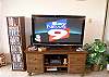 Flatscreen TV, DVD player & extensive collection of  movies to enjoy!