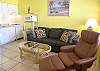 Freshly painted living area with new queen size sofabed and stressless recliner!