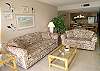 Living room sleeper sofa & loveseat.