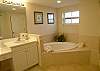 Master bath soaking tub.