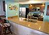 The kitchen is complete and easy to work in.