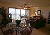 Living/Dining area facing the Gulf.