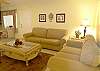 Comfortable seating area including queen size sofa bed