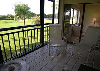 Central Gulf Coast Condominium rental - Exterior Photo - Golf Course View from the Screened Balcony