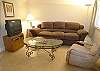 Living room with cable TV/DVD/VCR.