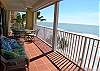 Large Gulf Front Balcony spans the living room and master bedroom