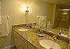 Master bathroom with new granite topped vanity.