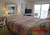 Master bedroom with queen size bed, large, flatscreen cable TV/VCR, adjoining bath & large Gulf front balcony.