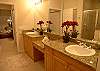 Master bathroom with granite topped double vanity.