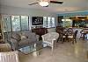 Living/Dining Area with flatscreen TV/DVD/VCR