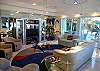 Living room with bright, modern furnishings!