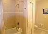 Second bathroom with tub/shower.