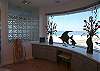 Master bathroom with panoramic Gulf view!