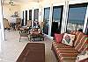 Super comfortable furniture on the Gulf front balcony!