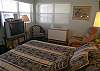 Corner windows, drop-leaf table &amp; cable TV/DVD/VCR