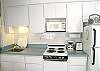 The updated kitchen provides all you need for making meals or snacks.