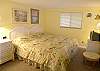 Guest bedroom with new king size bed in January 2008 and a cable TV.