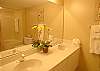 Master bath with large vanity & oversized tub/shower.