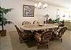 Seating for six at the dining room table.