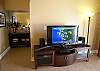 42" HDTV/DVD with 1000 channels, Sony stereo with CD,CDR, MP3 & iPod dock.  Games, playing cards & books.