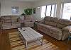 Comfy sofa, loveseat & recliner!