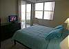 Bay Front Master Bedroom with flatscreen TV