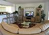 All New Living Room! Leather Sectional &amp; Flatscreen TV/DVD