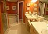 Master Bath with spa tub, tile shower &amp; double vanity