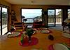 Dining table seats 12.