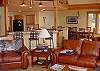 Great room has a waterview and open kitchen.