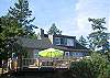 The hideaway sits on a bare rock outcropping. High above the water.