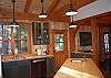 The kitchen is spacious and well-equipped.