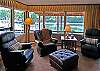 There is also a sleeper sofa on the opposite wall of the living room.