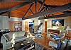 This cozy upper loft is a great spot for fooseball and just hanging out