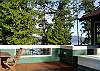 This sunny deck is just outside the main entrance.