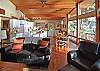 The bright and cheerful great room.